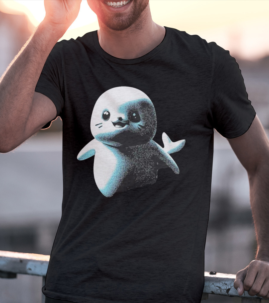 Distressed Spectre Sappy Seals Cute Sea Animal T-Shirt