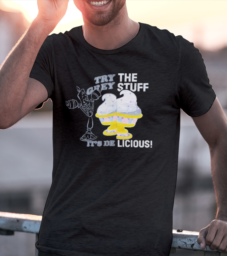 Try The Grey Stuff It’s DeLicious Cogsworth Ice Cream Cups T-Shirt