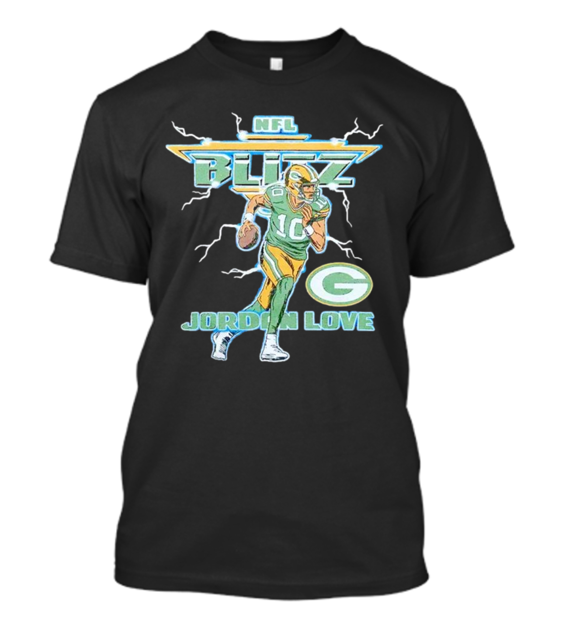 NFL Blitz Jordan Love Packers T-Shirt