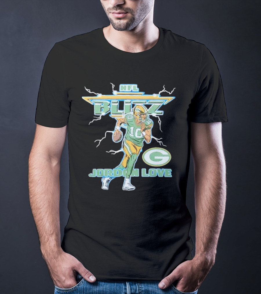 NFL Blitz Jordan Love Packers T-Shirt