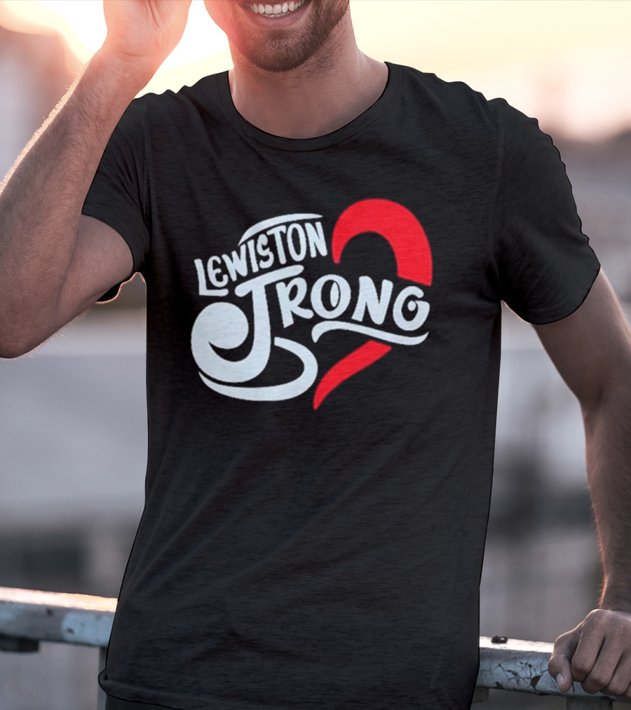 Lewiston Strong Heart Symbol Maine Resilience T-Shirt