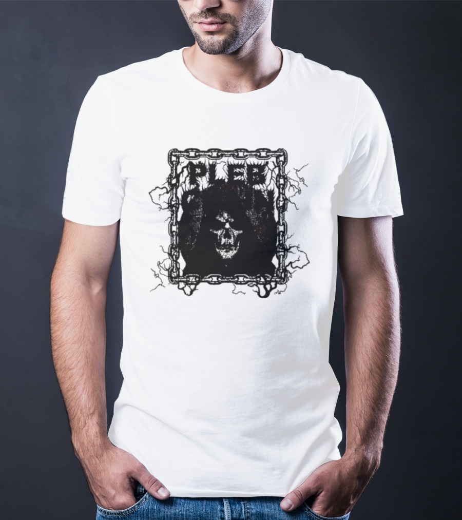 Plebchain Skull With Lightning And Chains T-Shirt