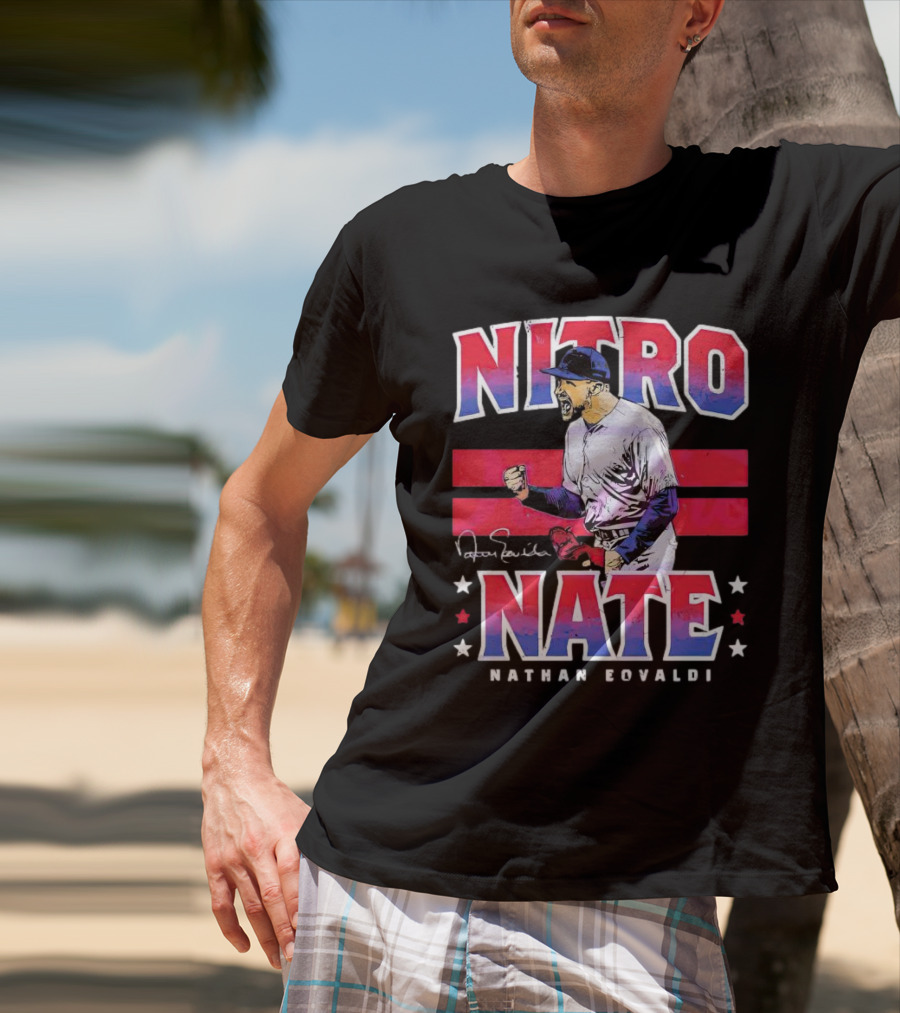 Nitro Nate Nathan Eovaldi Signature Baseball T-Shirt