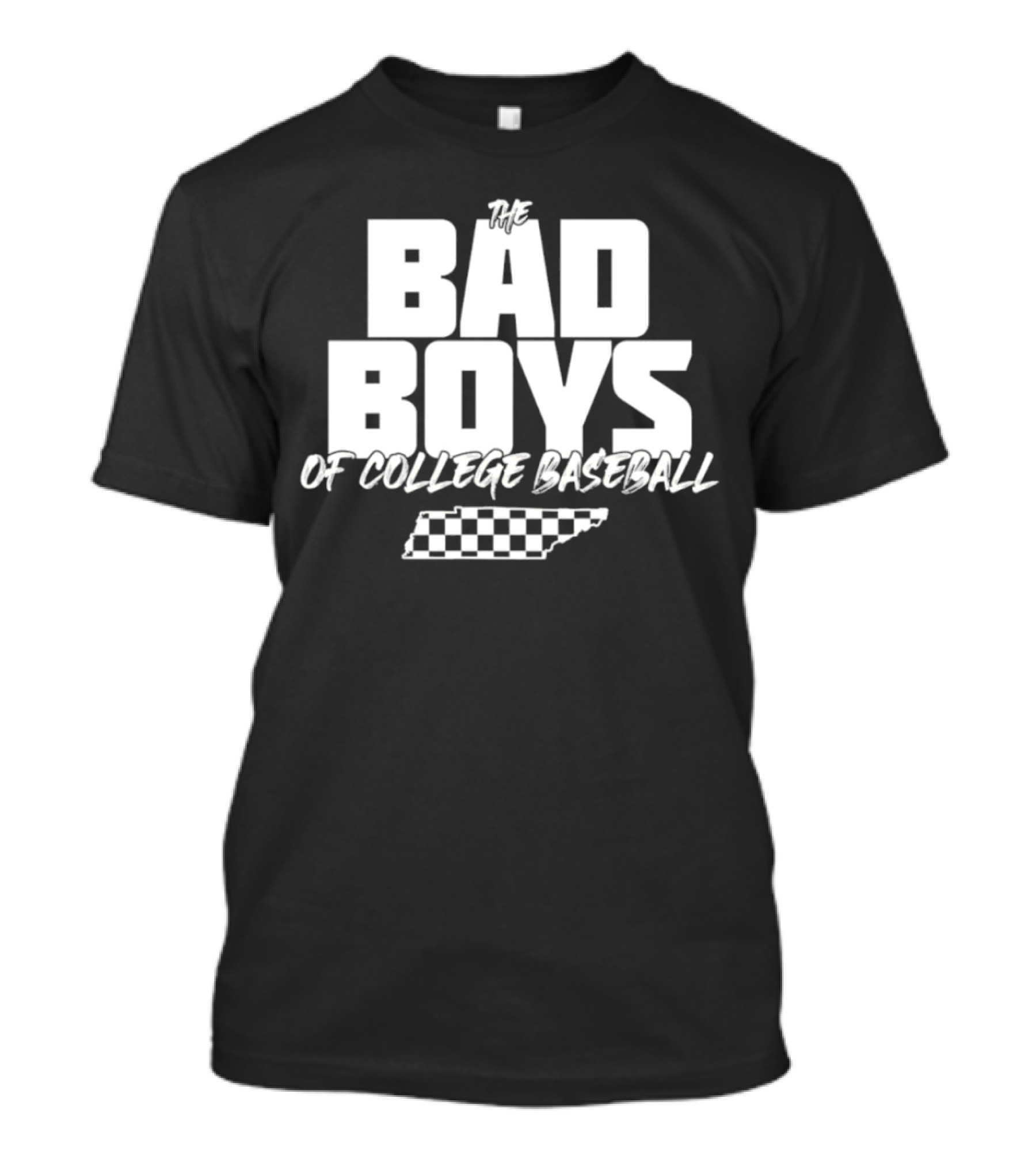 The Bad Boys Of College Baseball Tennessee Checkerboard State T-Shirt