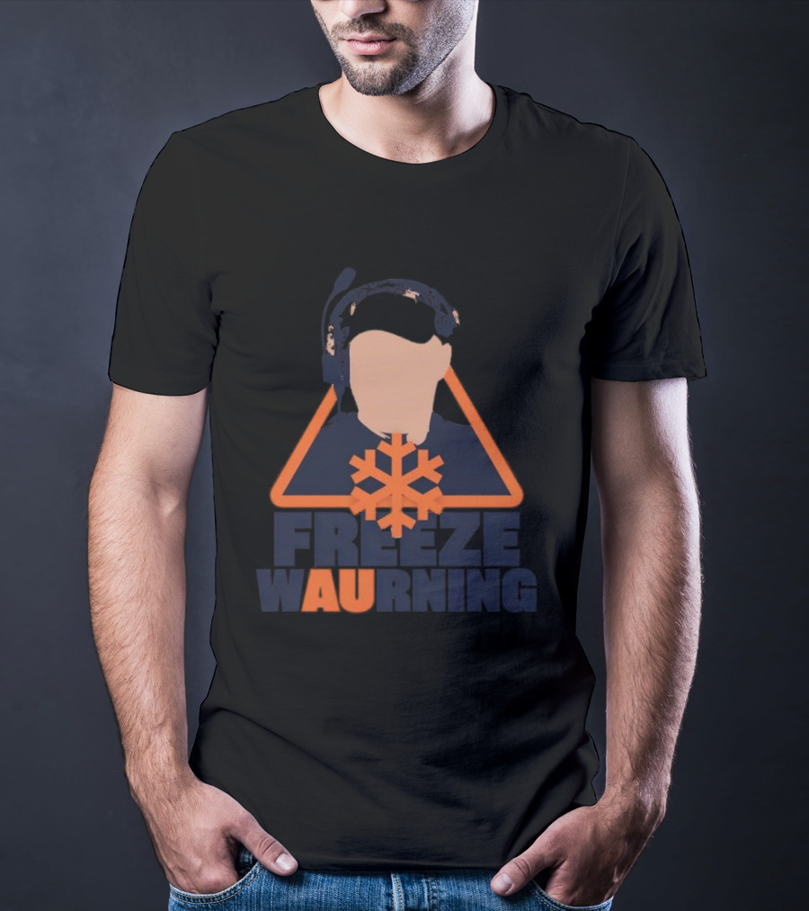 Freeze WAUrning Auburn Coaching Icon Snowflake T-Shirt