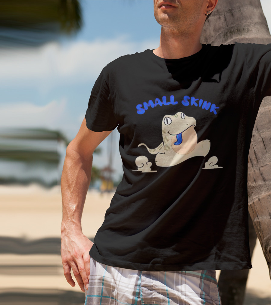 Small Skink Blue-Tongued Frog Style Retro T-Shirt