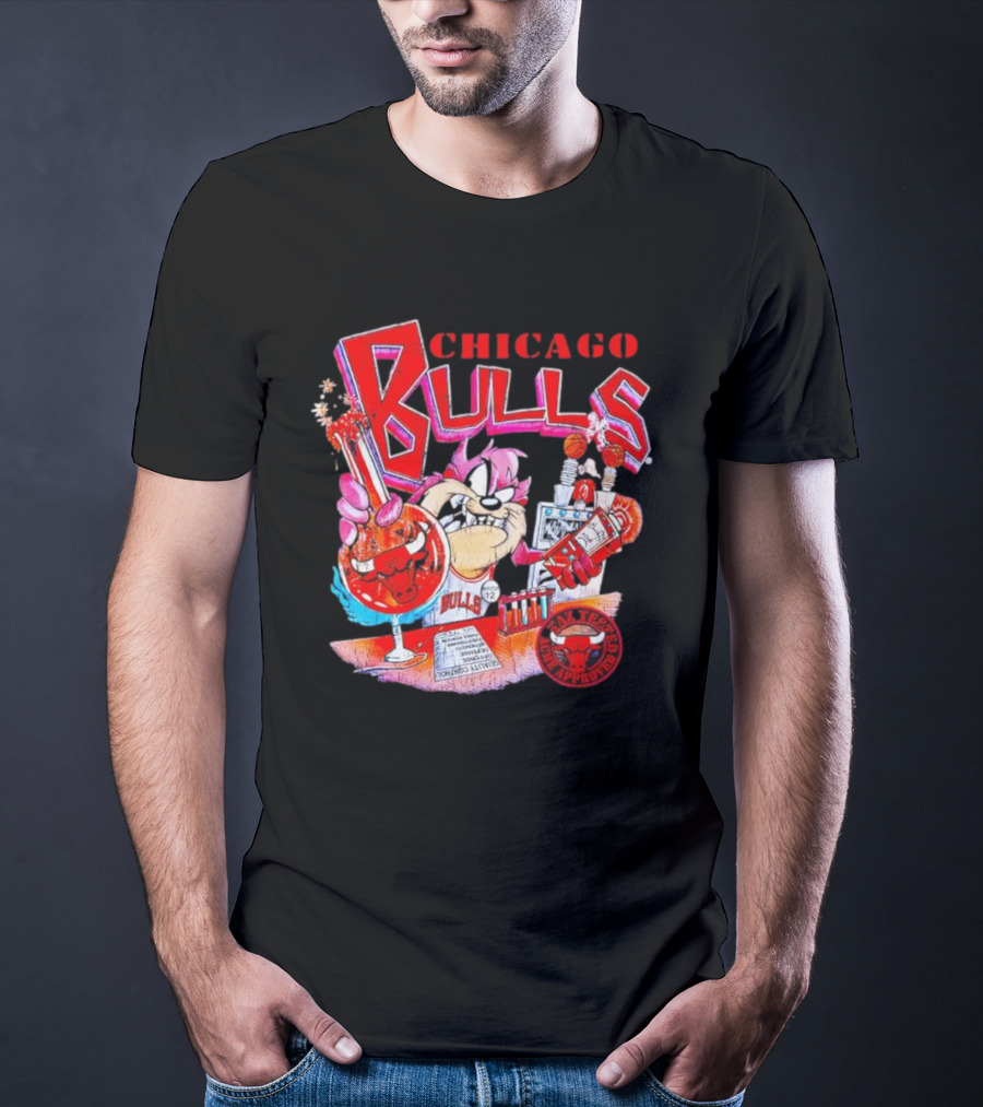 Chicago Bulls Taz NBA Mixology Martian Laboratory Mayhem T-Shirt