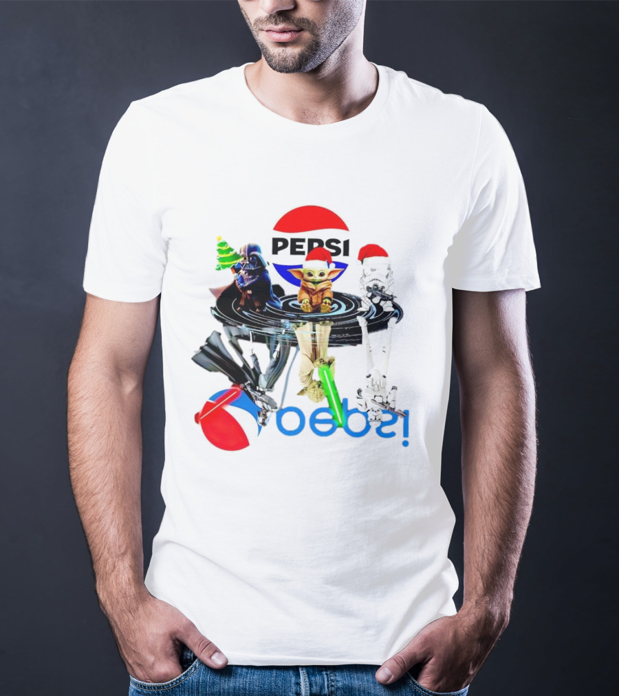 Pepsi Christmas Darth Vader Yoda Stormtrooper T-Shirt