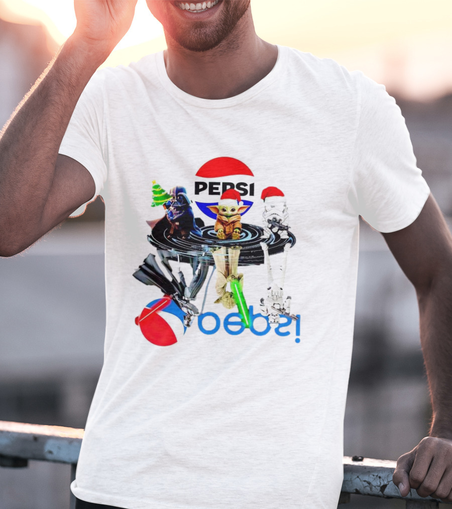 Pepsi Christmas Darth Vader Yoda Stormtrooper T-Shirt