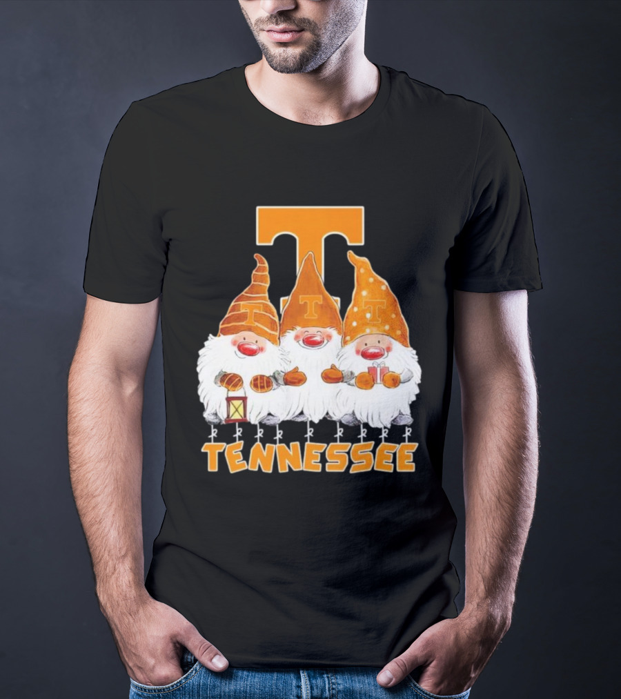 Tennessee Volunteers Christmas Gnomies With Orange T T-Shirt