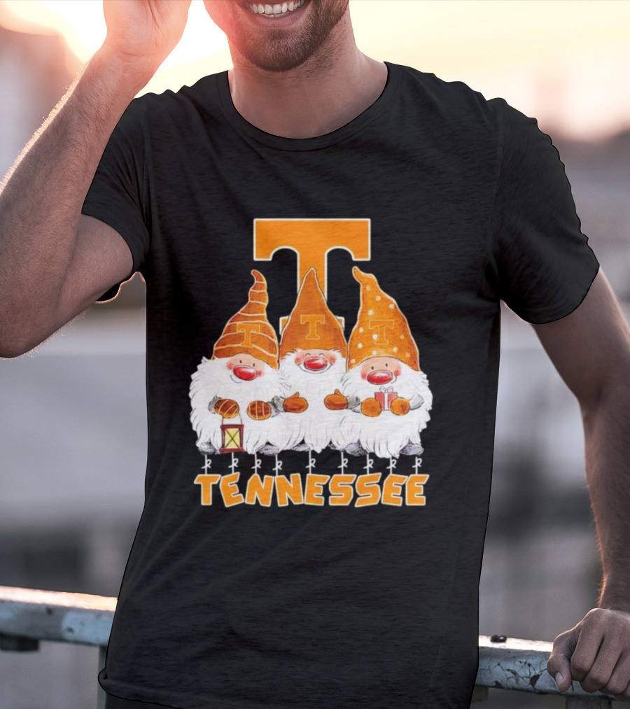 Tennessee Volunteers Christmas Gnomies With Orange T T-Shirt