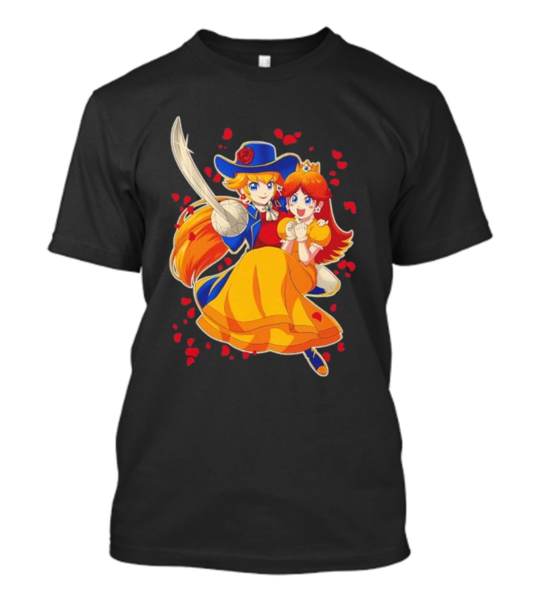 Princess To The Rescue With Heroic Duo And Heart Petals T-Shirt