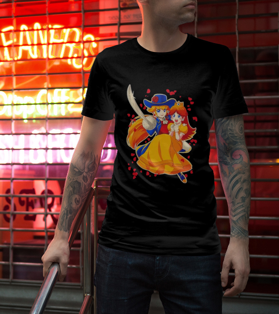 Princess To The Rescue With Heroic Duo And Heart Petals T-Shirt