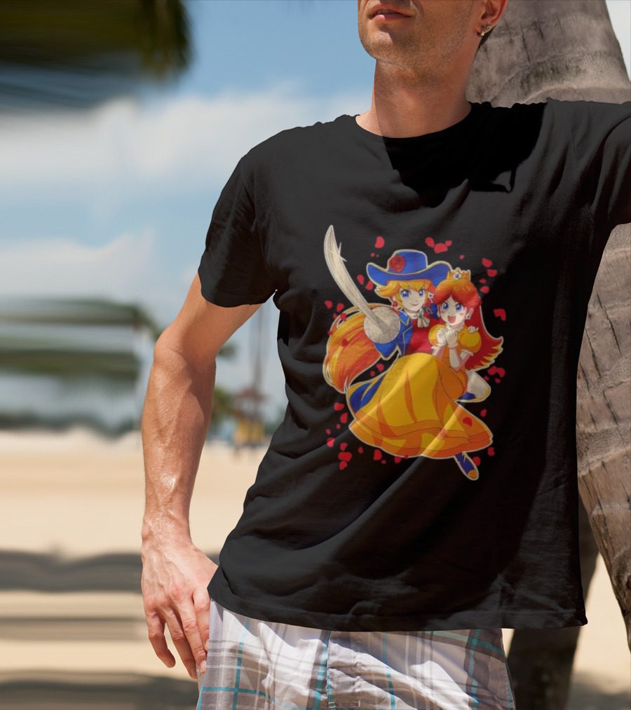 Princess To The Rescue With Heroic Duo And Heart Petals T-Shirt
