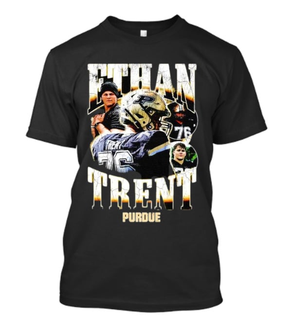 Ethan Trent Purdue Picture Collage 76 Football T-Shirt