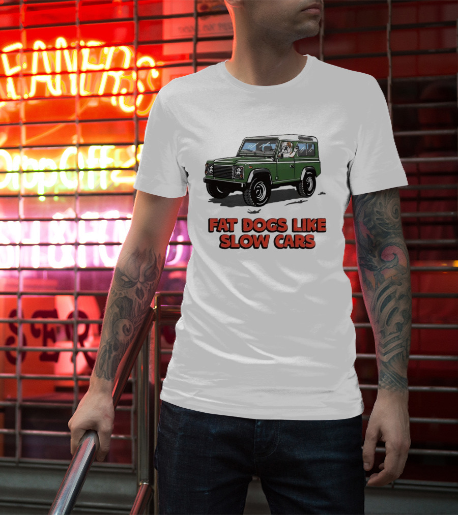 Fat Dogs Enjoy Slow Rides In Classic Off-Road Vehicles T-Shirt