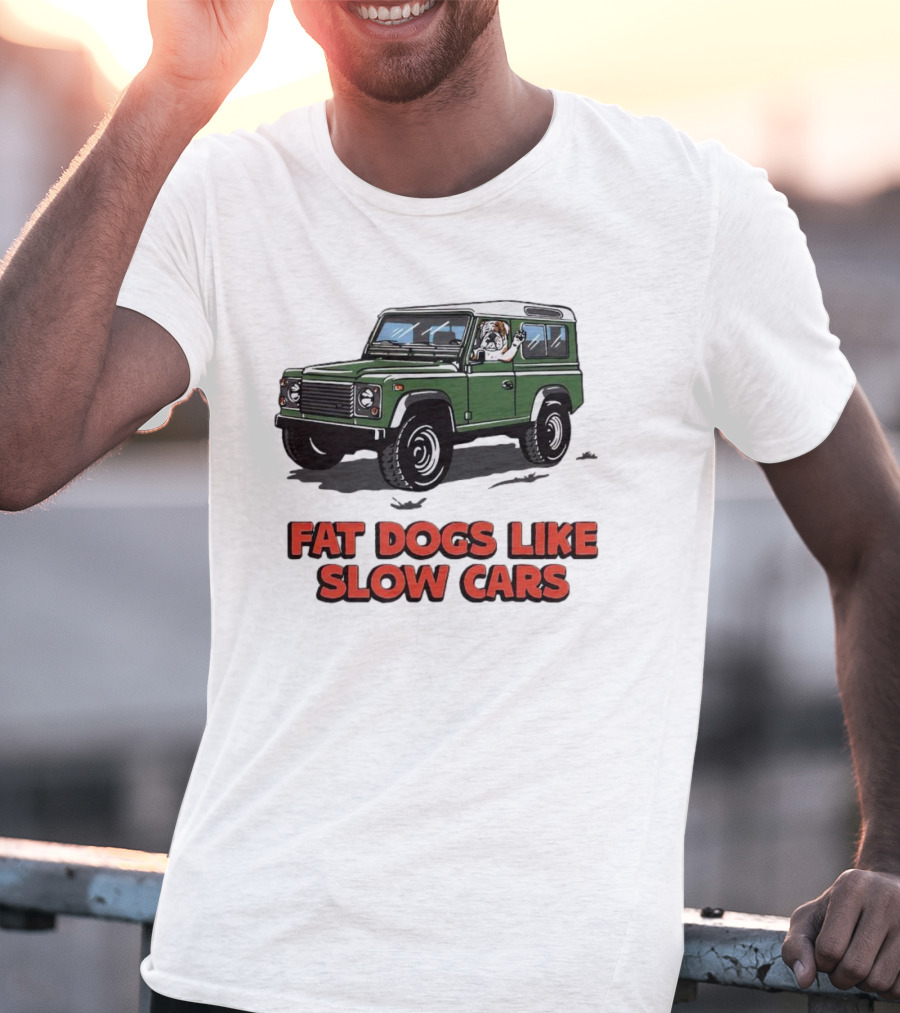 Fat Dogs Enjoy Slow Rides In Classic Off-Road Vehicles T-Shirt
