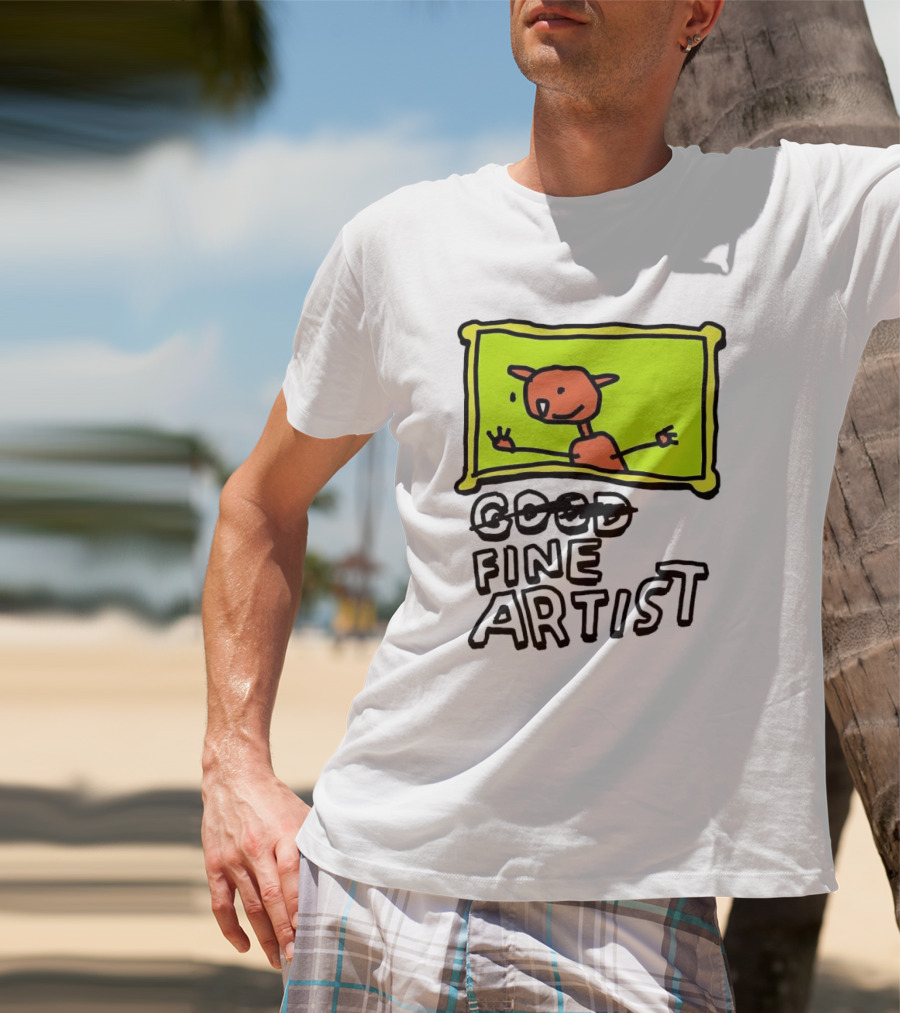 Good Fine Artist Drawing In Frame T-Shirt
