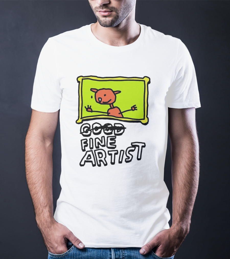 Good Fine Artist Drawing In Frame T-Shirt