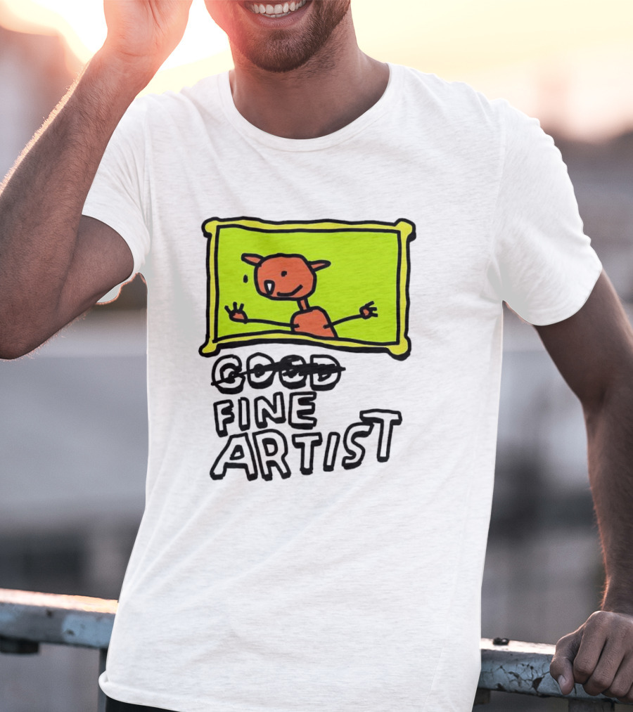 Good Fine Artist Drawing In Frame T-Shirt