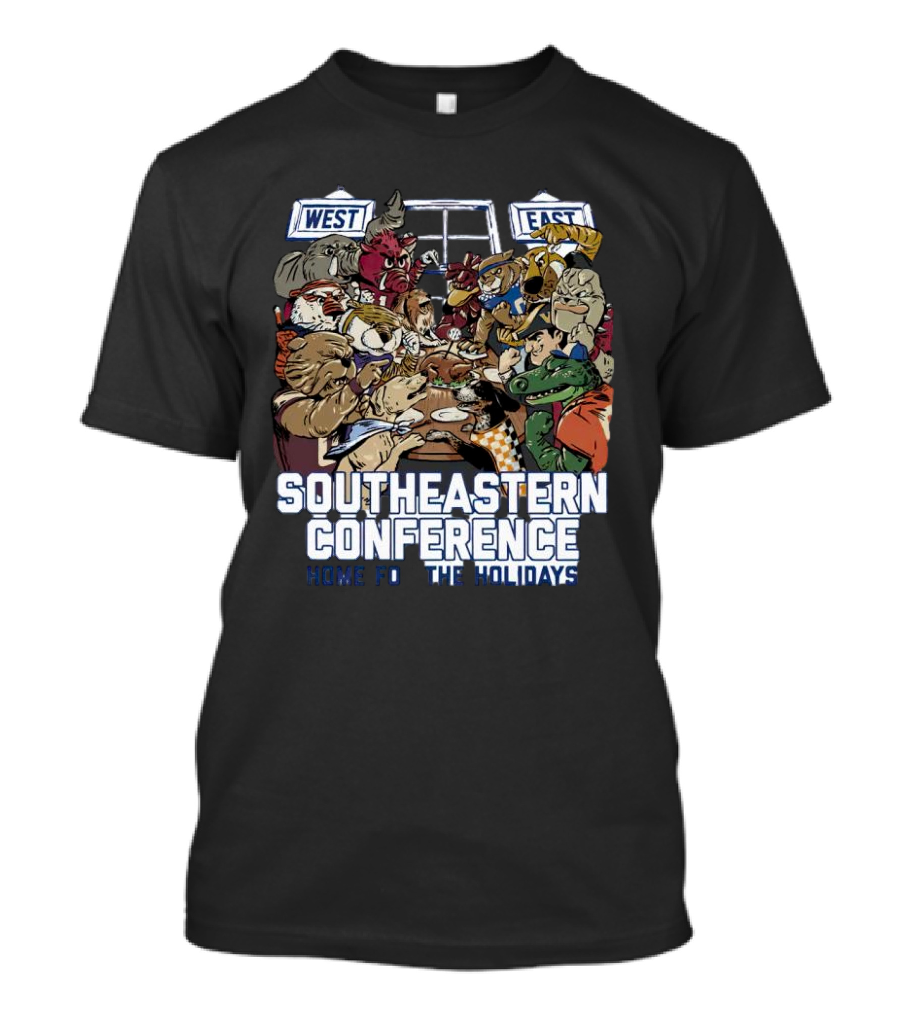 Southeastern Conference West East Rivalry Home For The Holidays T-Shirt