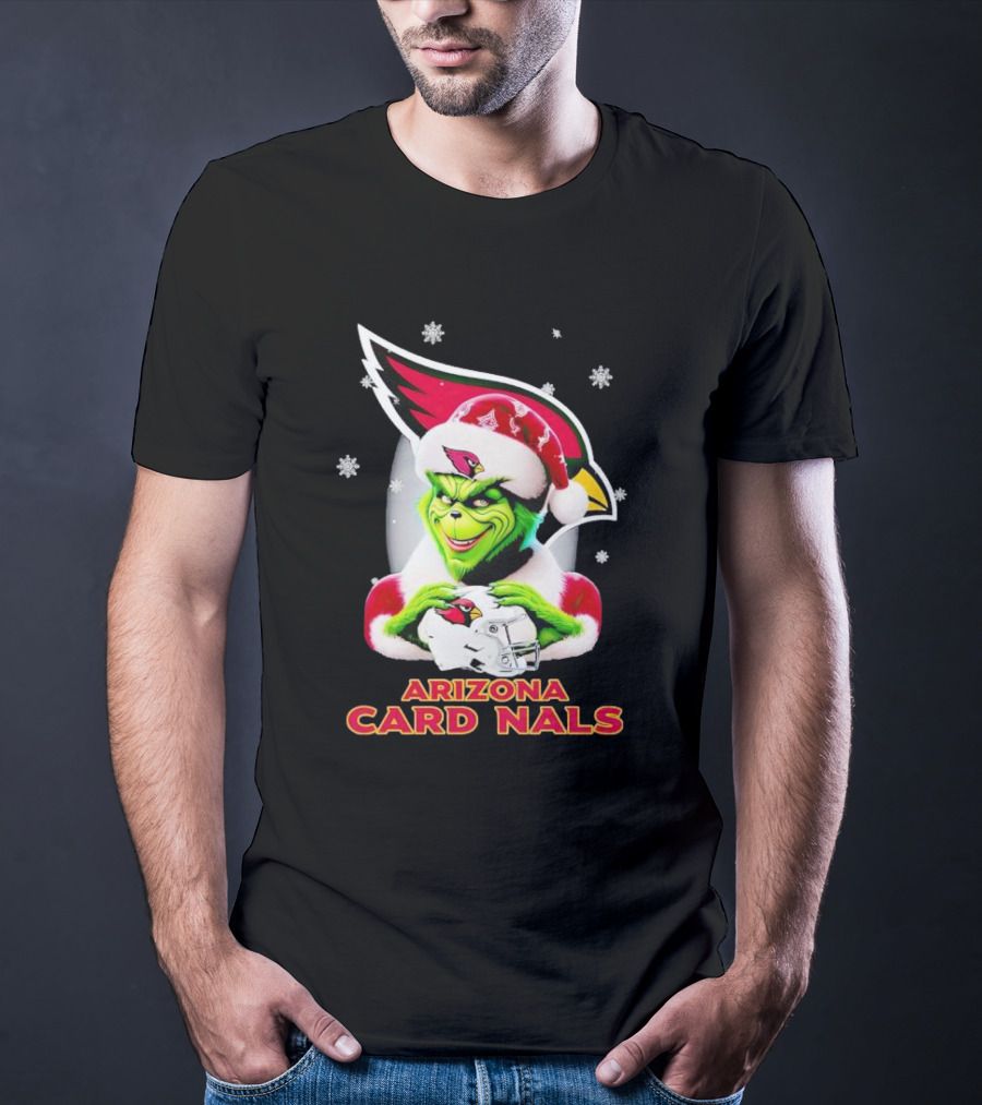Grinch Arizona Cardinals Christmas Football Fan Festivities T-Shirt