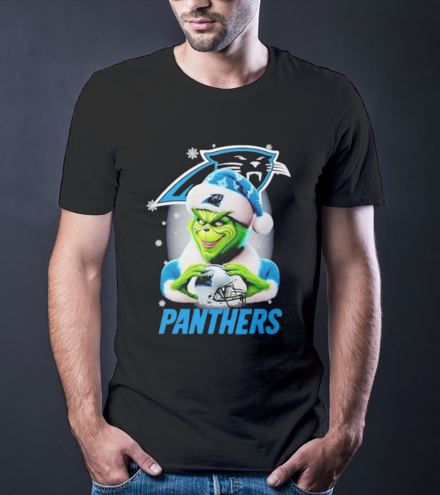 Grinch Carolina Panthers Christmas Fan T-Shirt