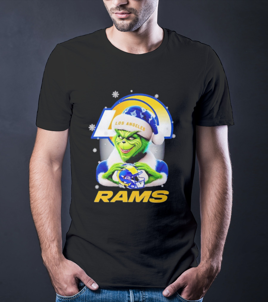 Grinch Los Angeles Rams Christmas T-Shirt