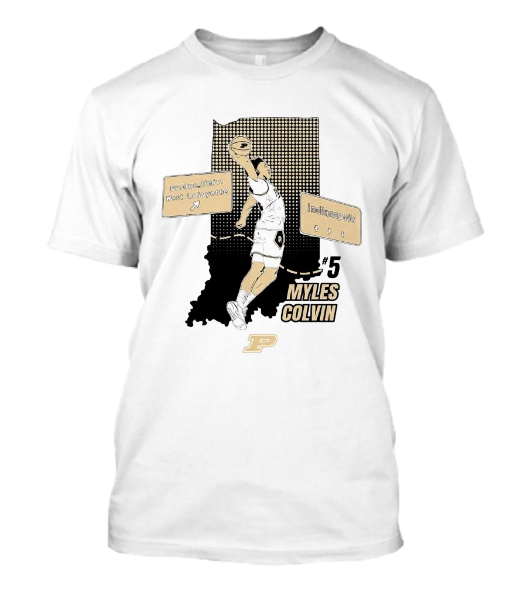 Purdue Myles Colvin Slam Dunk Indianapolis West Lafayette T-Shirt
