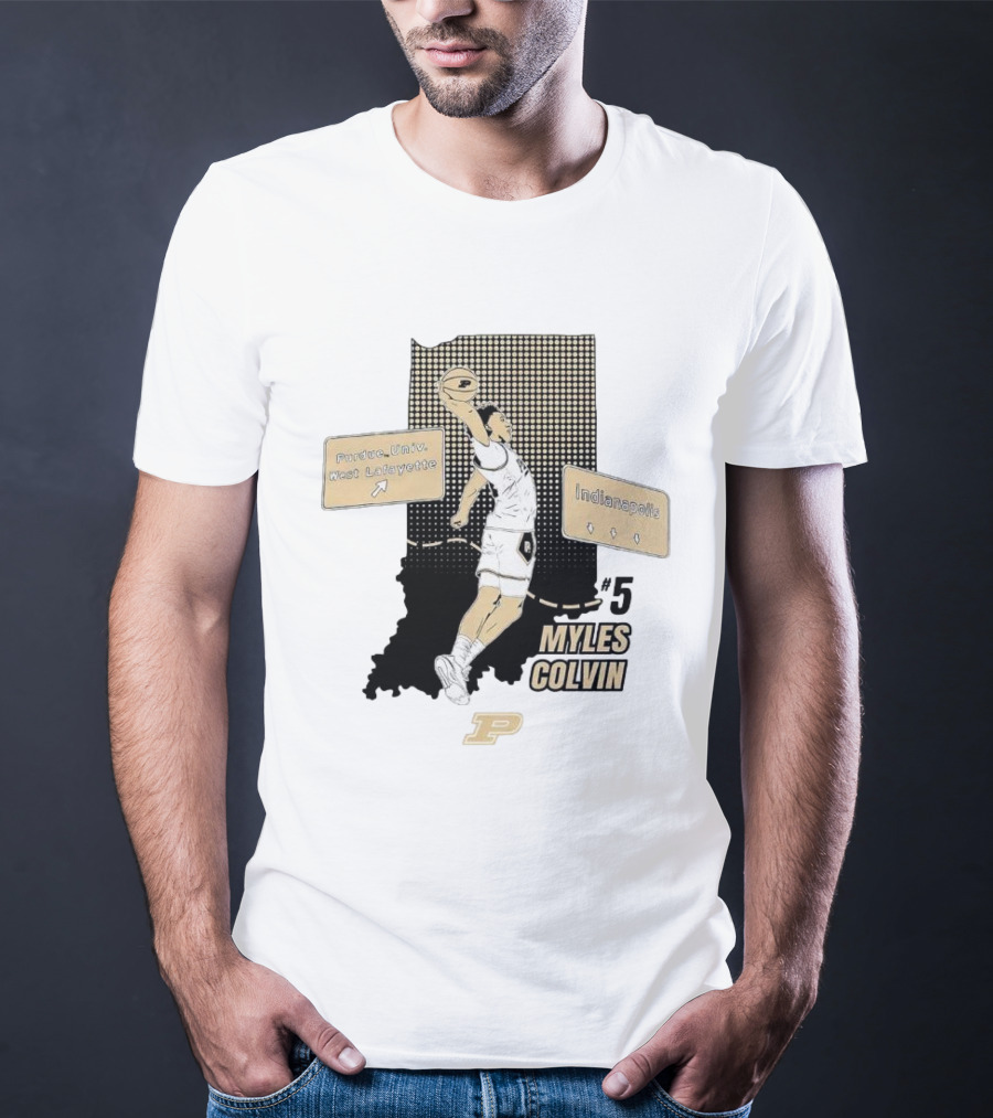 Purdue Myles Colvin Slam Dunk Indianapolis West Lafayette T-Shirt