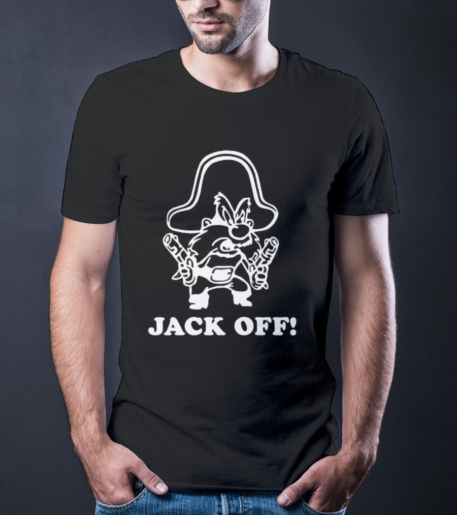 Jack Off Rootin' Tootin' Cowboy Character With Hat And Guns T-Shirt