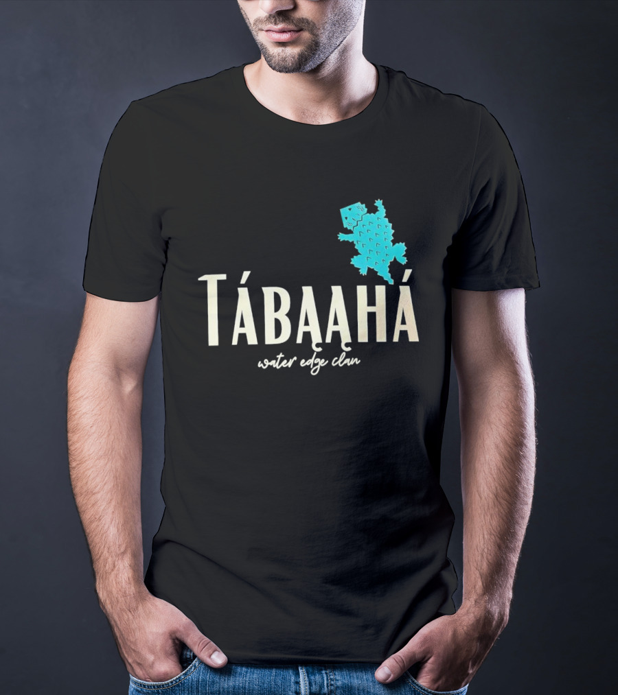 Tábąąhá Water Edge Clan Turquoise Turtle T-Shirt