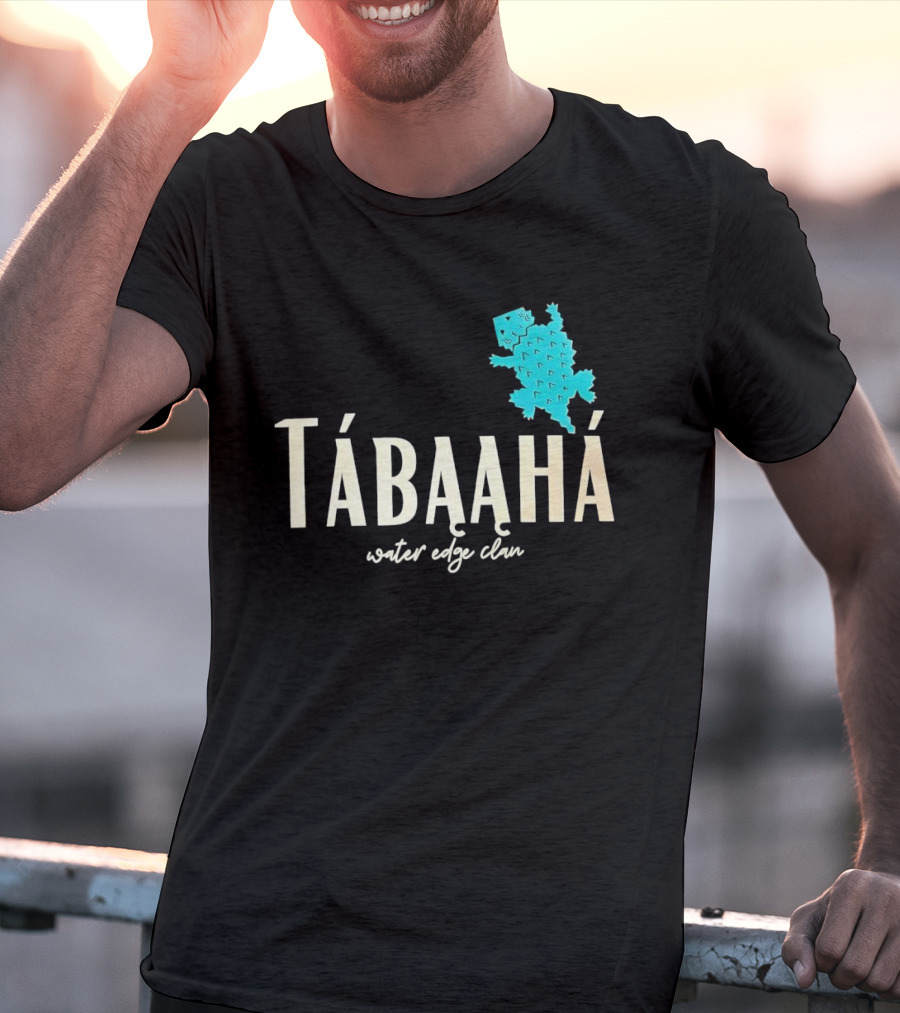 Tábąąhá Water Edge Clan Turquoise Turtle T-Shirt