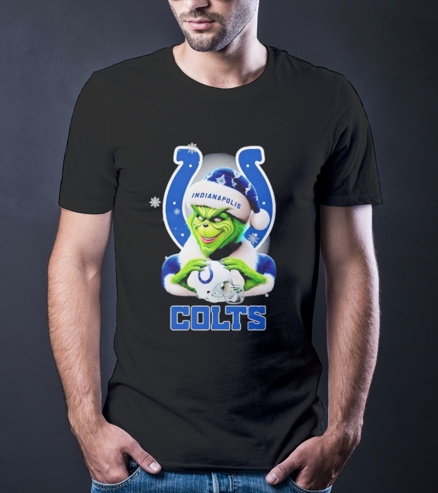 Grinch Indianapolis Colts Christmas Decor T-Shirt