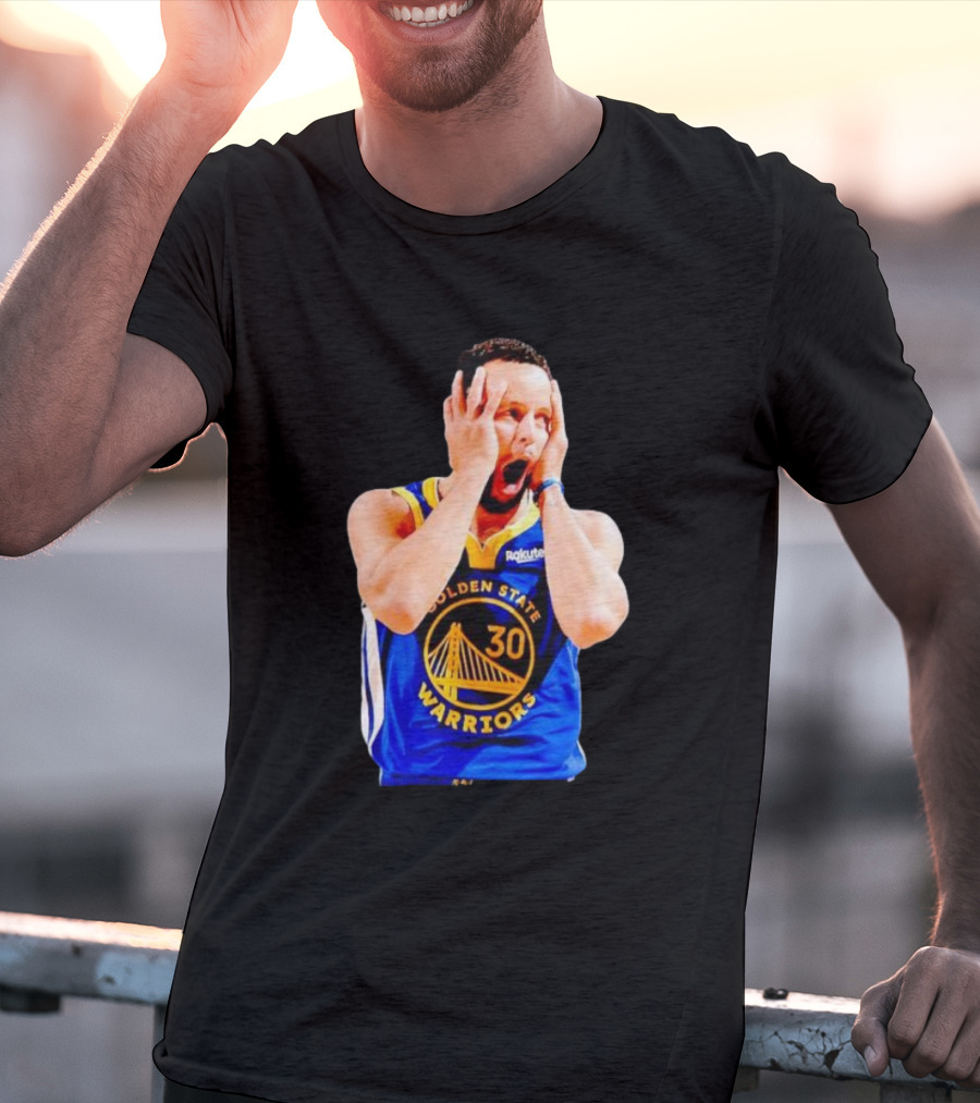 Golden State Warriors Stephen Curry 30 Reaction T-Shirt