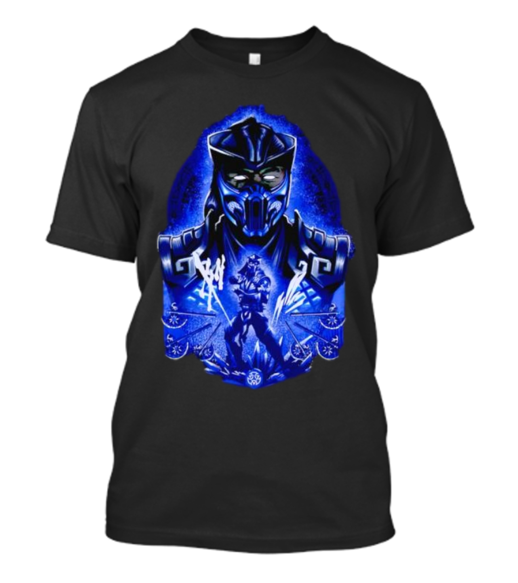 Attack Of SubZero Mortal Kombat Iconic Blue Warrior Battle T-Shirt