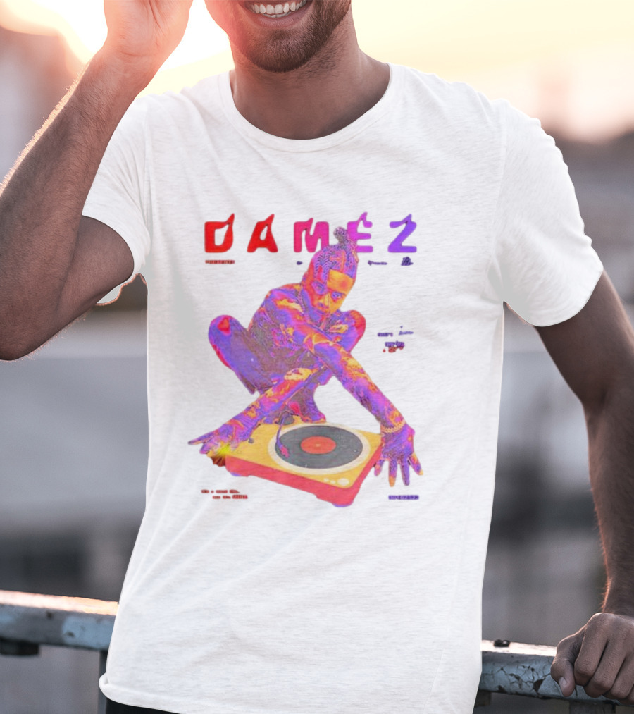 Damez Presents HIPHOP50 Vibrant Turntable Experience T-Shirt