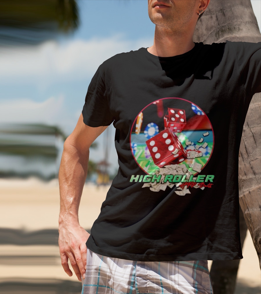 High Roller HTP Built Dice And Cash Casino T-Shirt