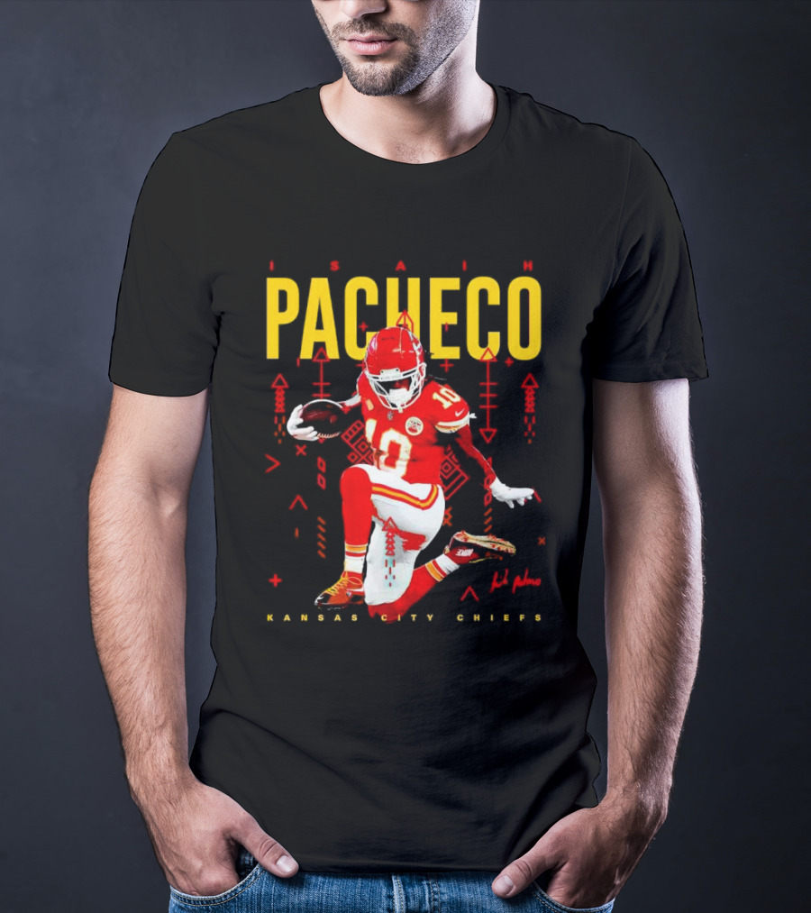 Isiah Pacheco Kansas City Chiefs Football Player Action T-Shirt