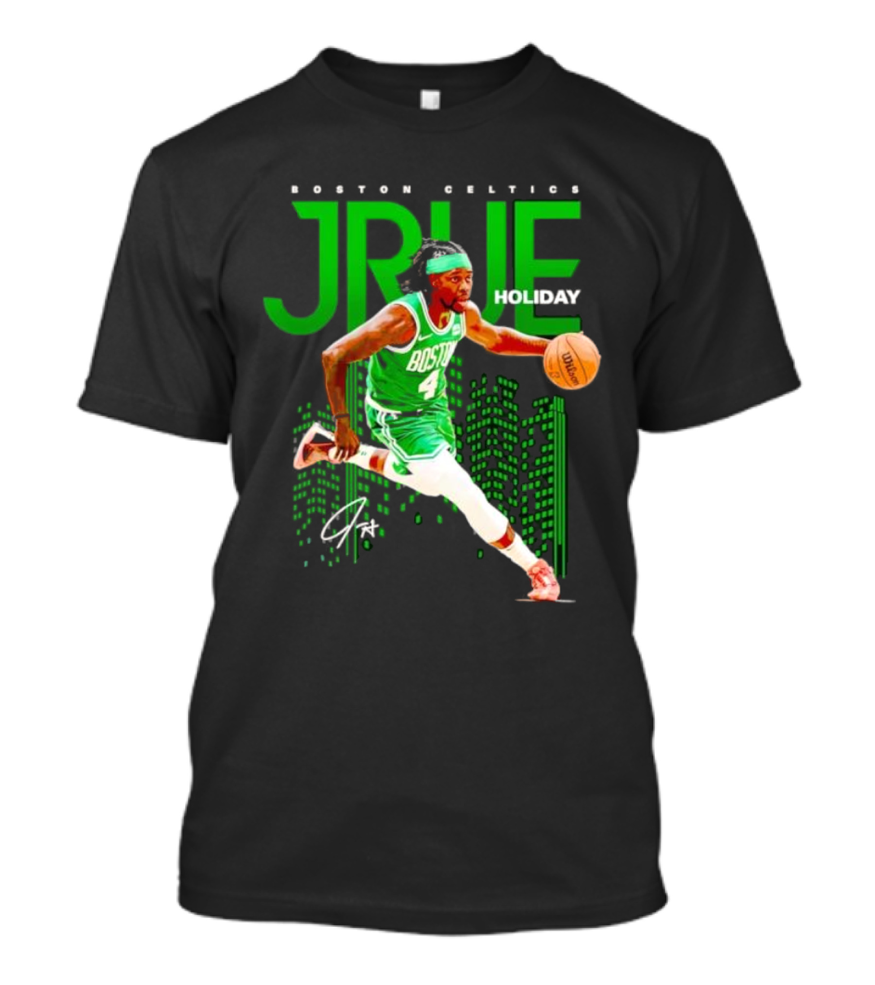 Boston Celtics Jrue Holiday Dribbling Action T-Shirt