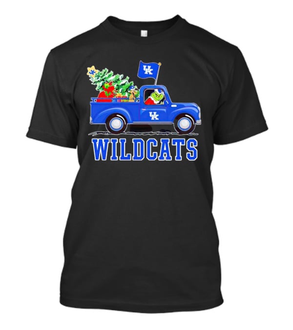 Grinch Driving Christmas Truck UK Wildcats T-Shirt