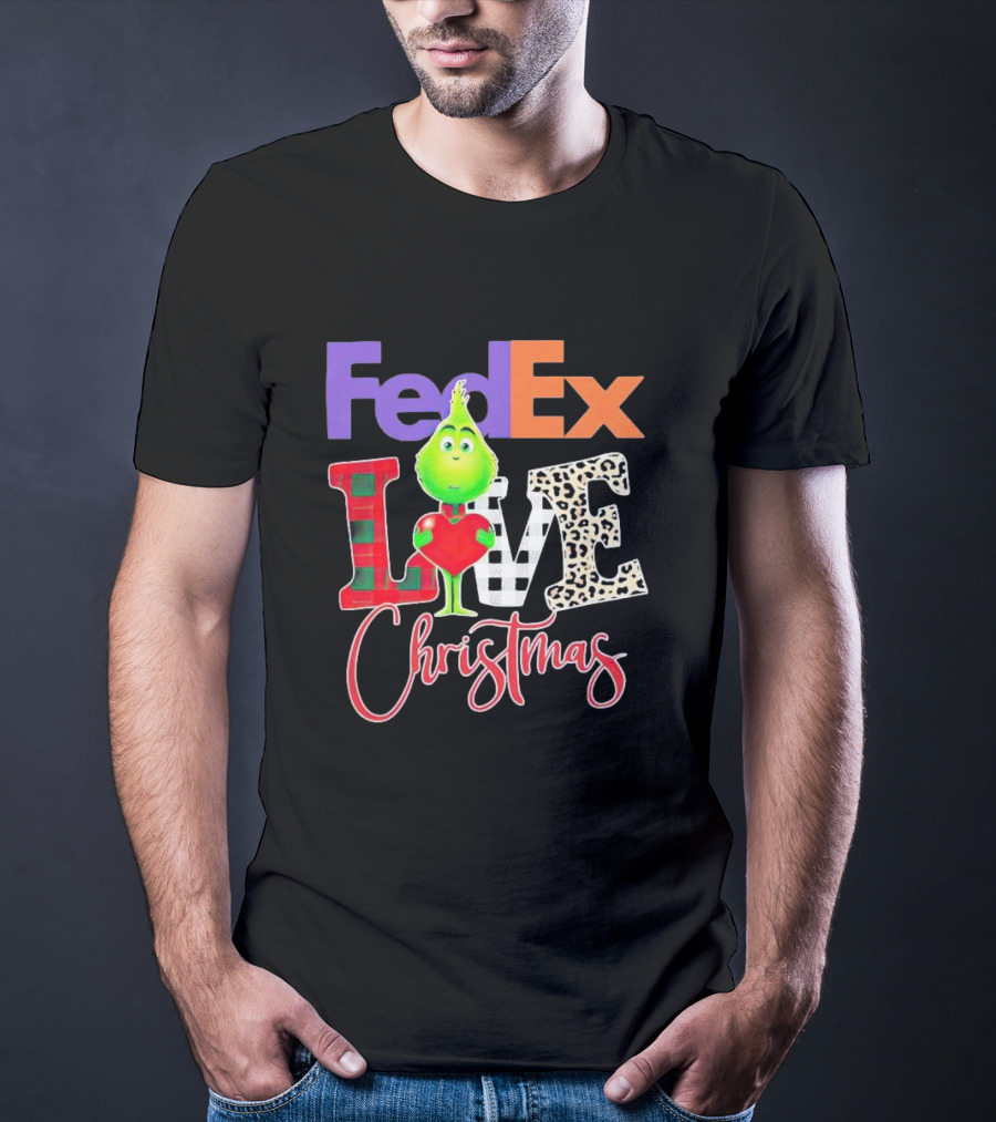 FedEx Grinch Love Christmas T-Shirt