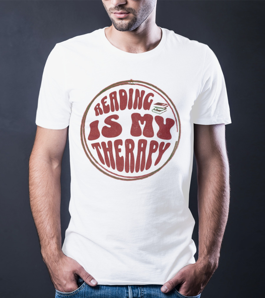 Reading Is My Therapy Retro Book Lover T-Shirt
