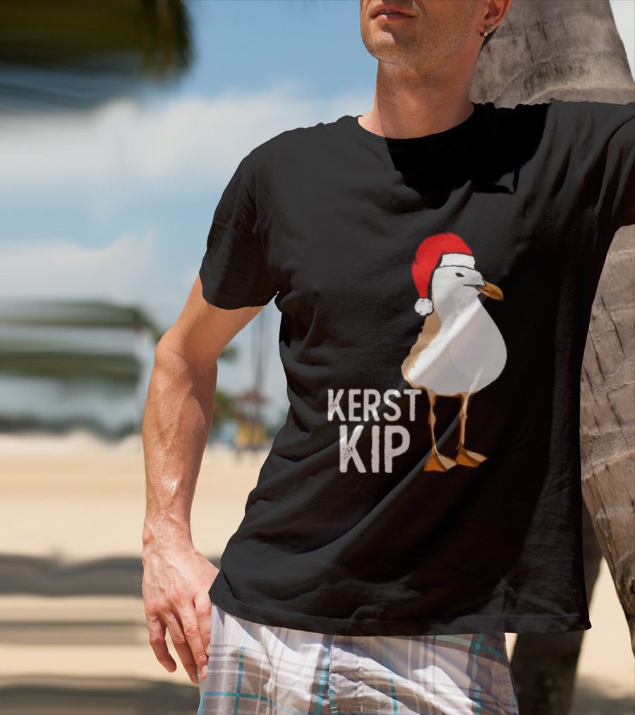 Kerst Kip Santa Hat Christmas Bird T-Shirt