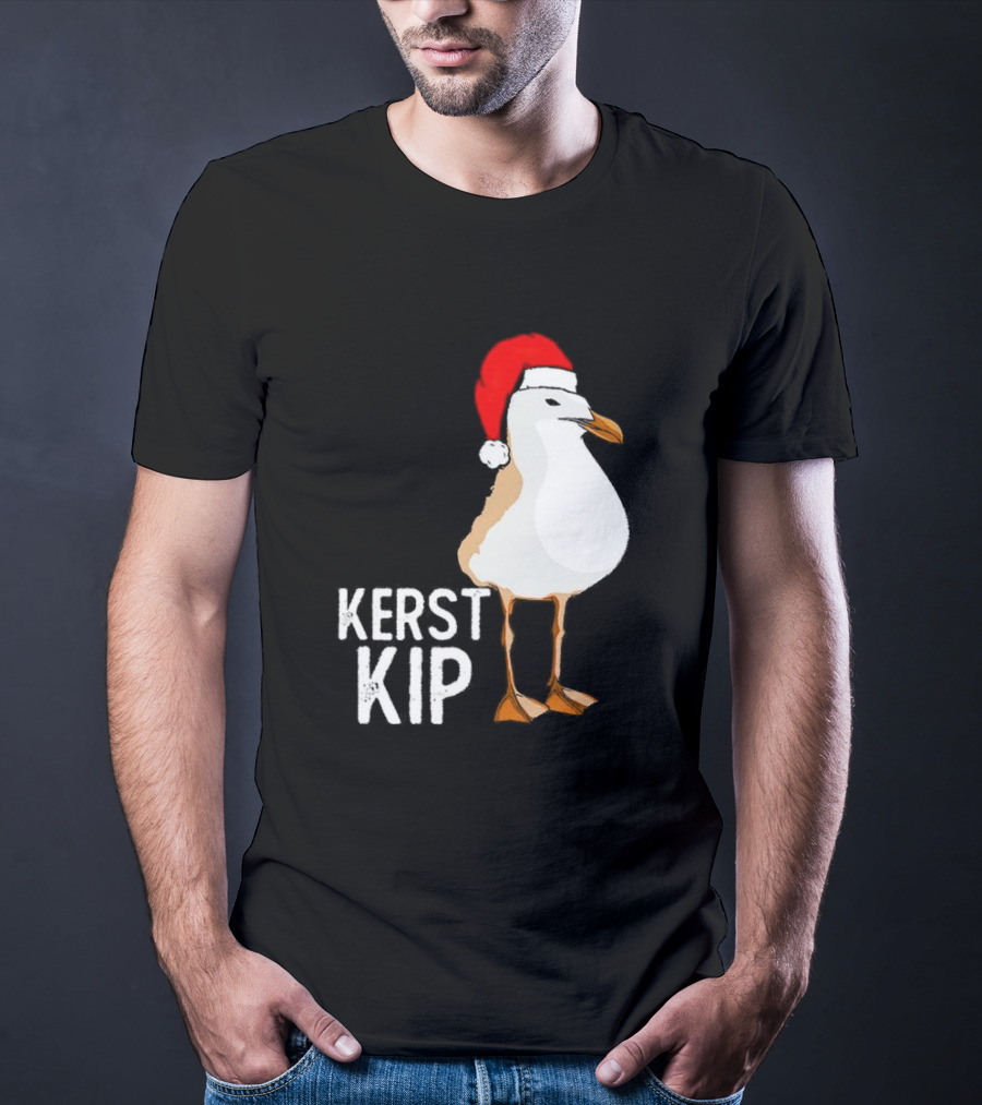 Kerst Kip Santa Hat Christmas Bird T-Shirt