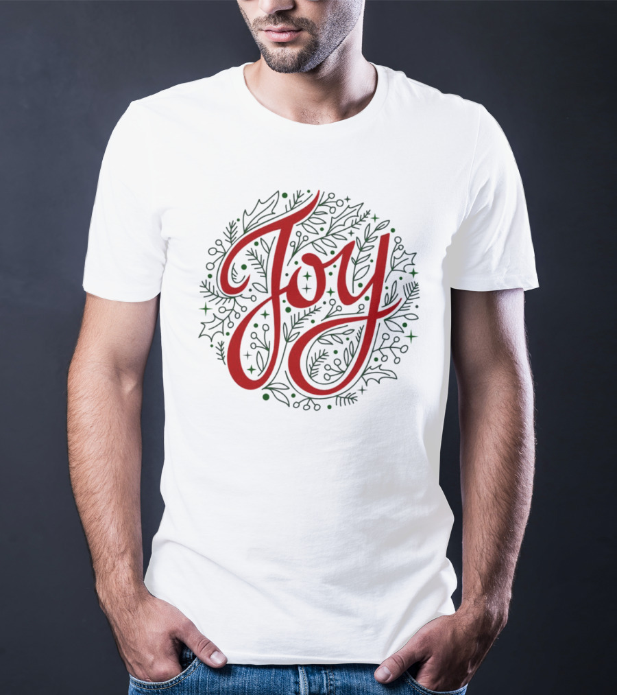 Joy Christmas Pine Trees T-Shirt