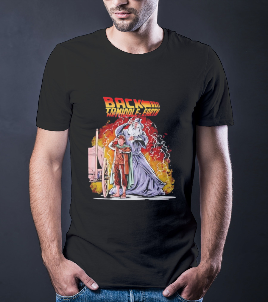 Back To The Middle-Earth Men's Time Travel Adventure Fusion T-Shirt