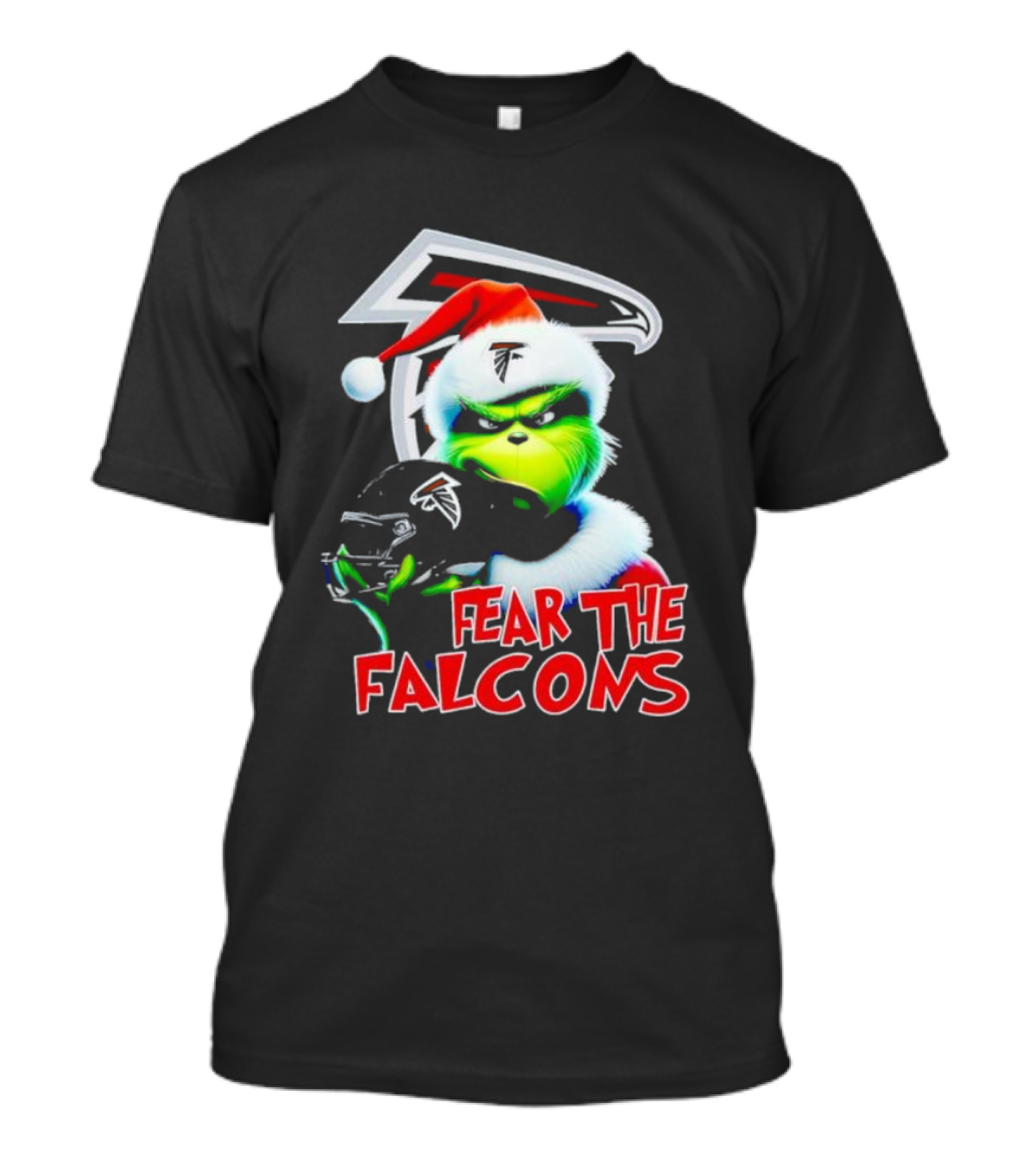 Atlanta Falcons Grinch Santa Fear The Falcons NFL T-Shirt
