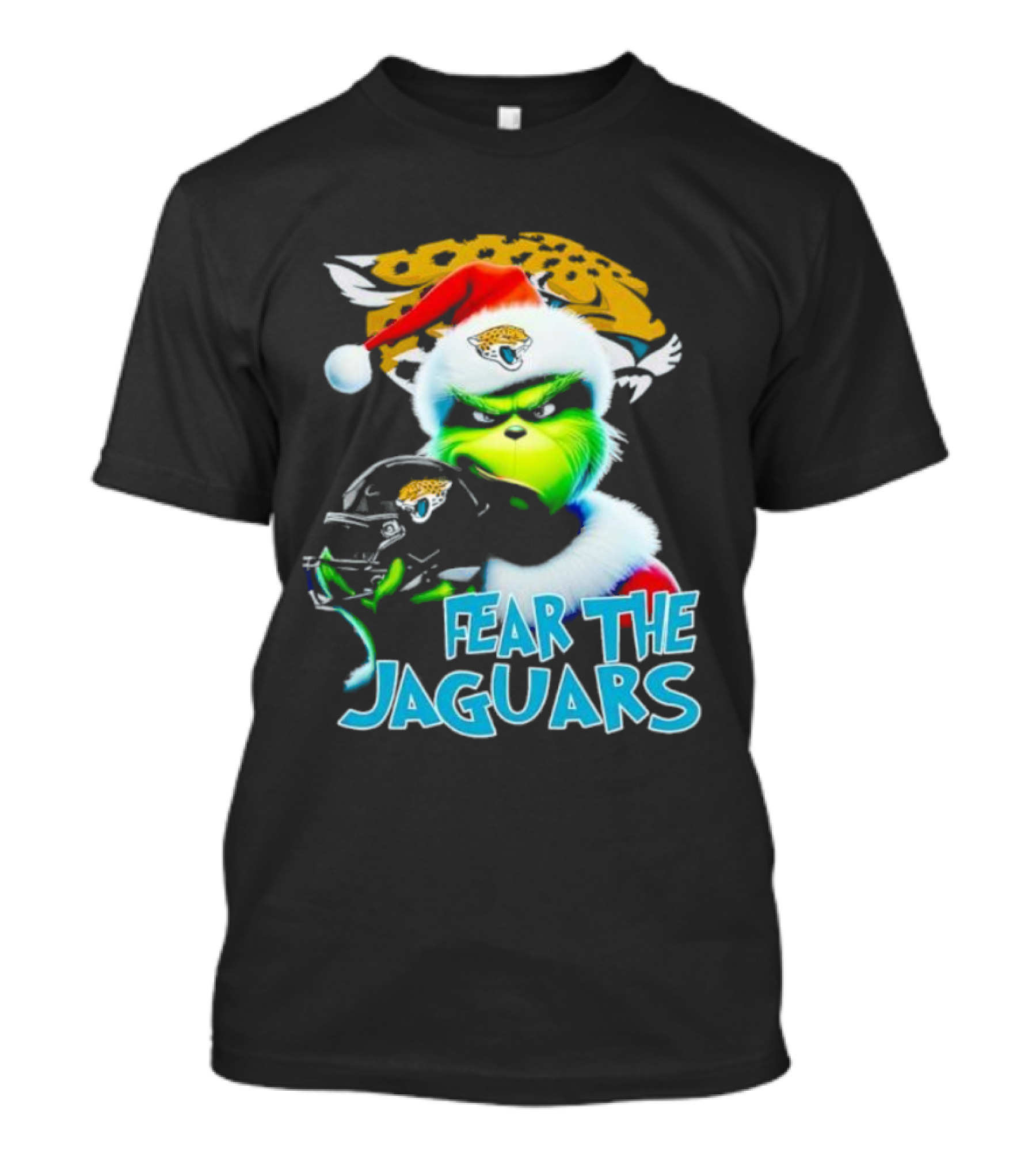 Santa Grinch Fear The Jaguars Jacksonville Jaguars NFL T-Shirt