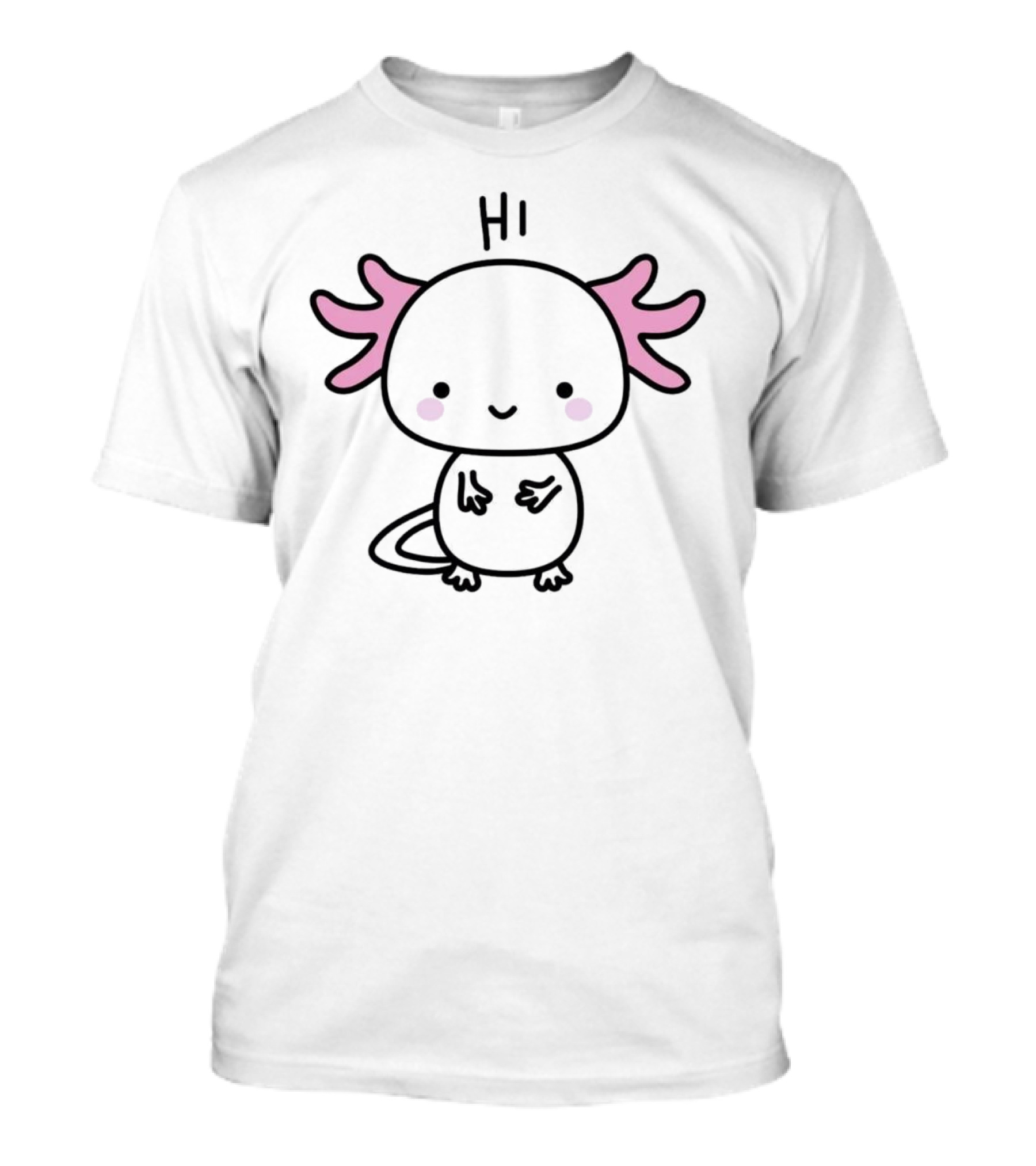 Axolotl Hi Meme Cute Character T-Shirt